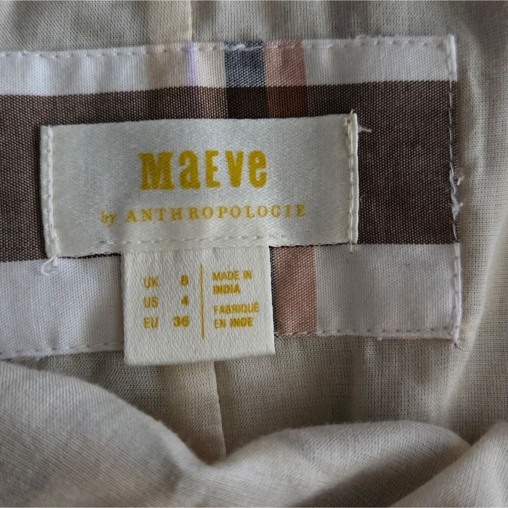 Maeve Pleated Plaid Maxi Skirt A-Line Preppy Academia Brown Skirt Size 4 - Picture 5 of 9